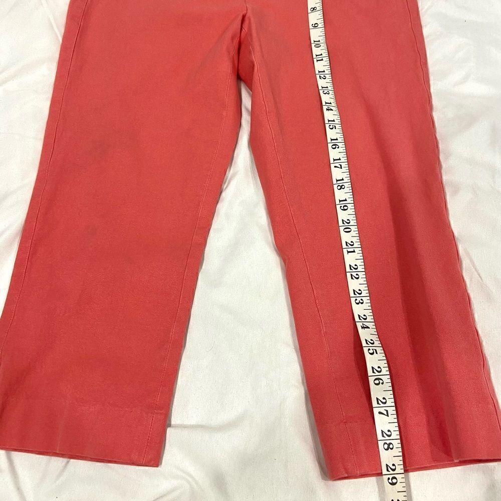 White House Black Market The Slim crop pants coral size 8 - Picture 12 of 12